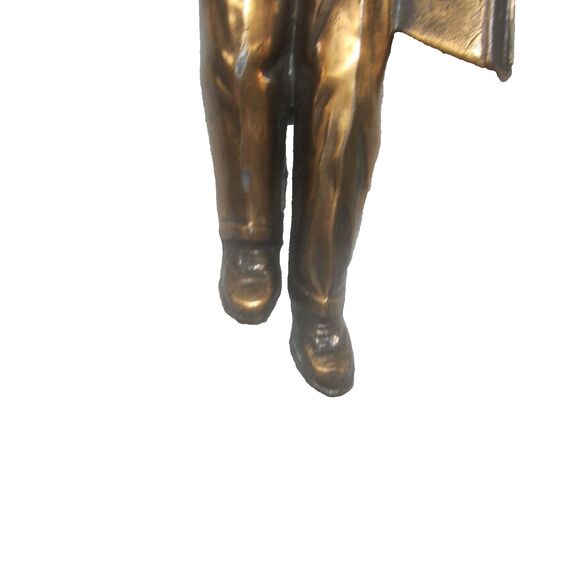 Vintage Copper finish Figure Traveling Door to Door Salesman 50s Midcentury Mod - Picture 7 of 8